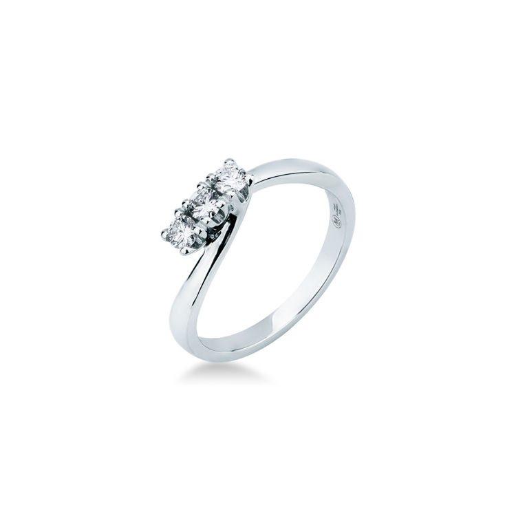 Picture of Ring with diamond in white gold