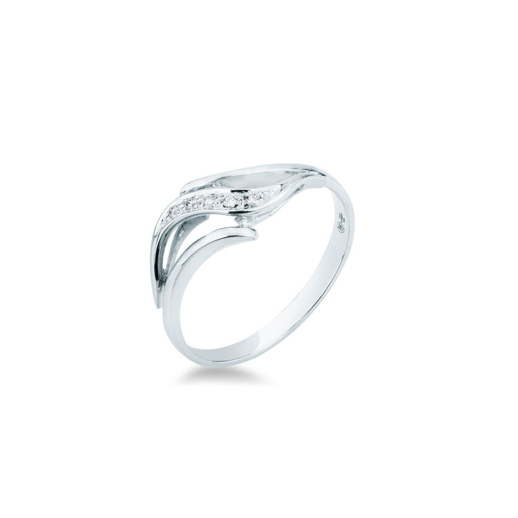 Picture of Ring with diamond in white gold