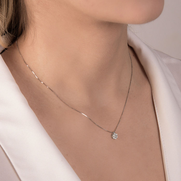 Picture of Necklace with diamond in white gold