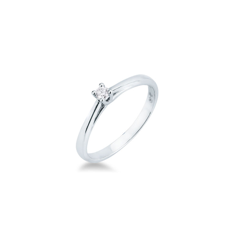 Picture of Solitaire ring with diamond in white gold