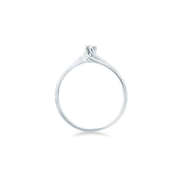 Picture of Solitaire ring with diamond in white gold