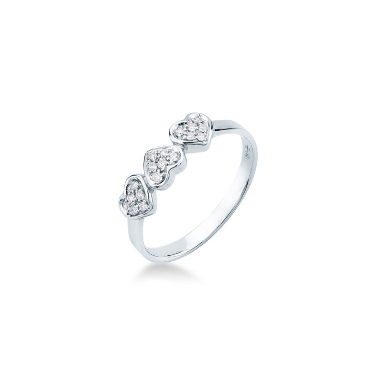 Picture of Ring with diamond in white gold