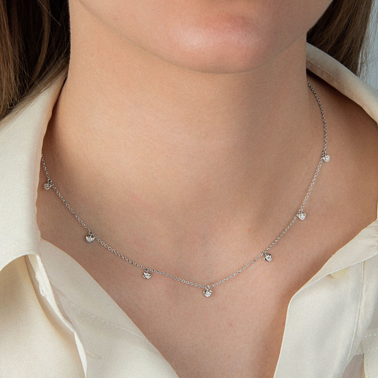 Picture of Necklace with diamond in white gold