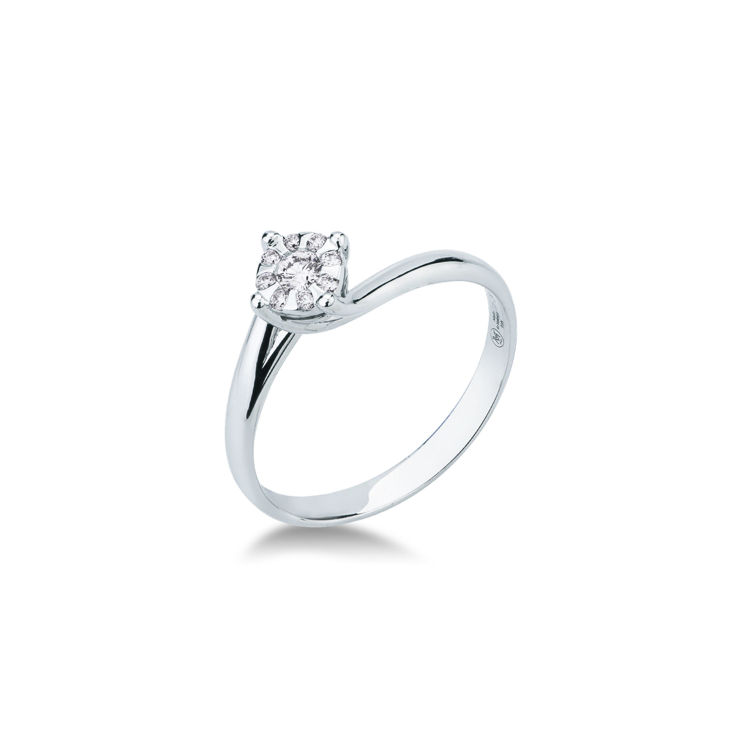 Picture of Ring with diamond in white gold