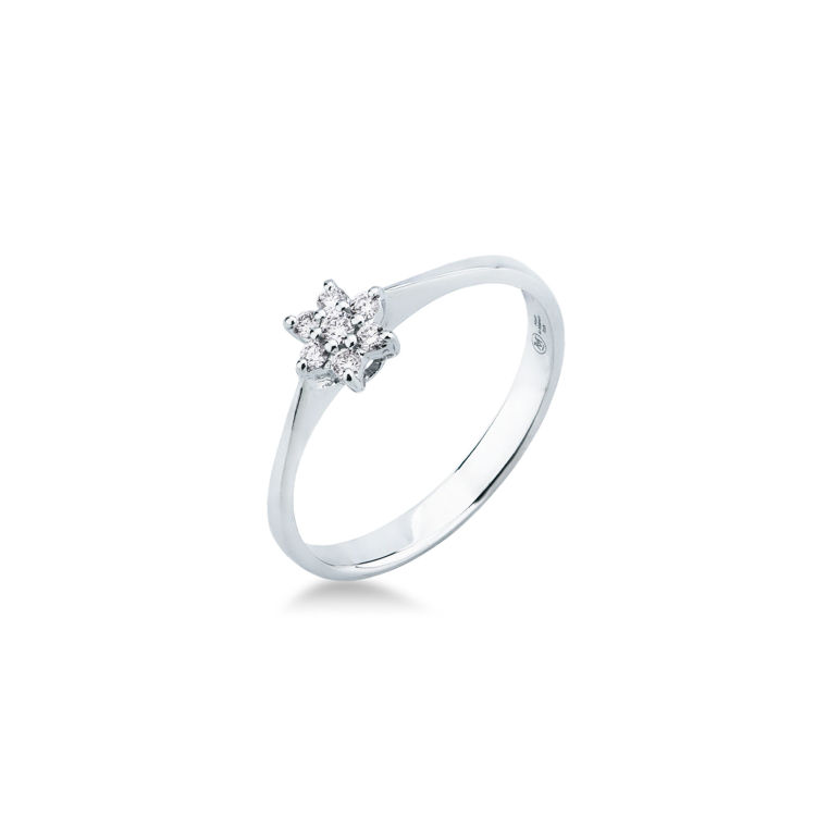 Picture of Ring with diamond in white gold