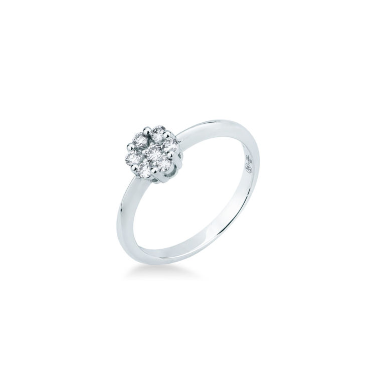 Picture of Ring with diamond in white gold