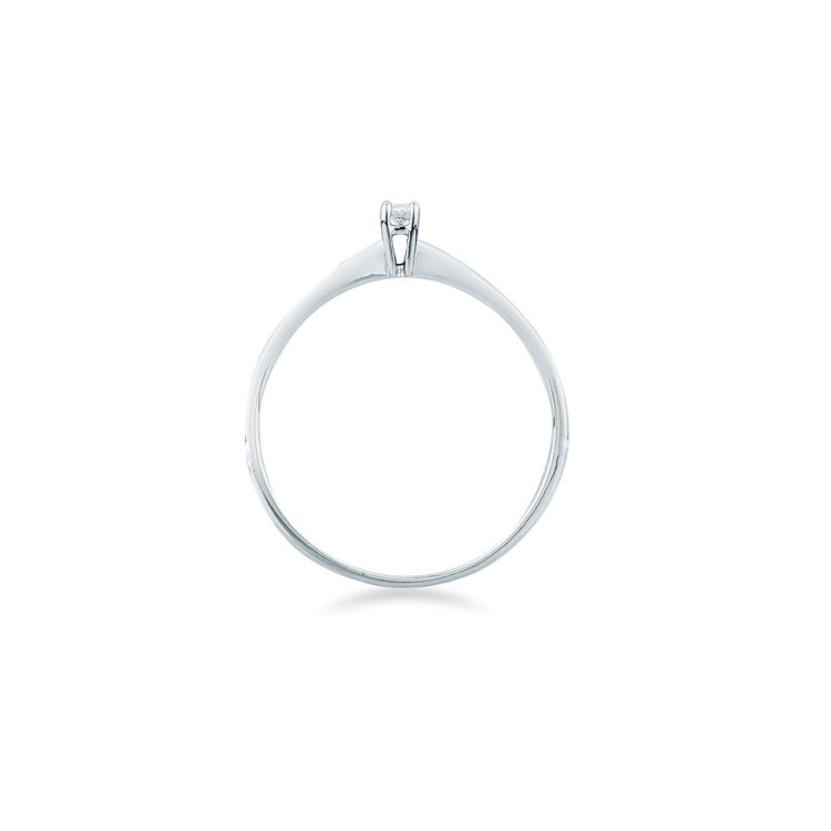 Picture of Solitaire ring with diamond in white gold