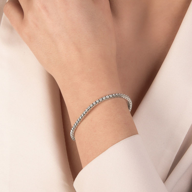 Immagine di Bracciale con Diamante in Oro Bianco