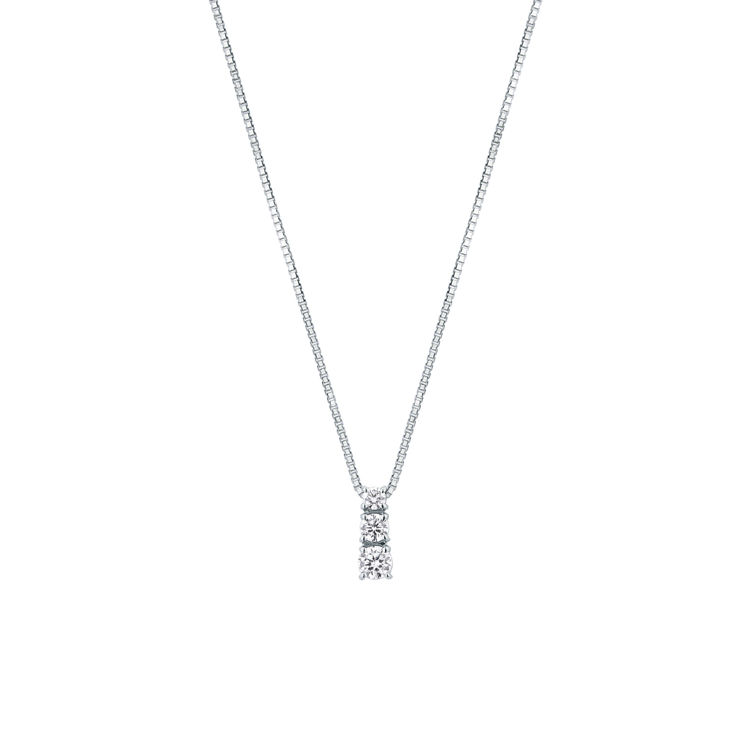 Picture of Necklace with diamond in white gold