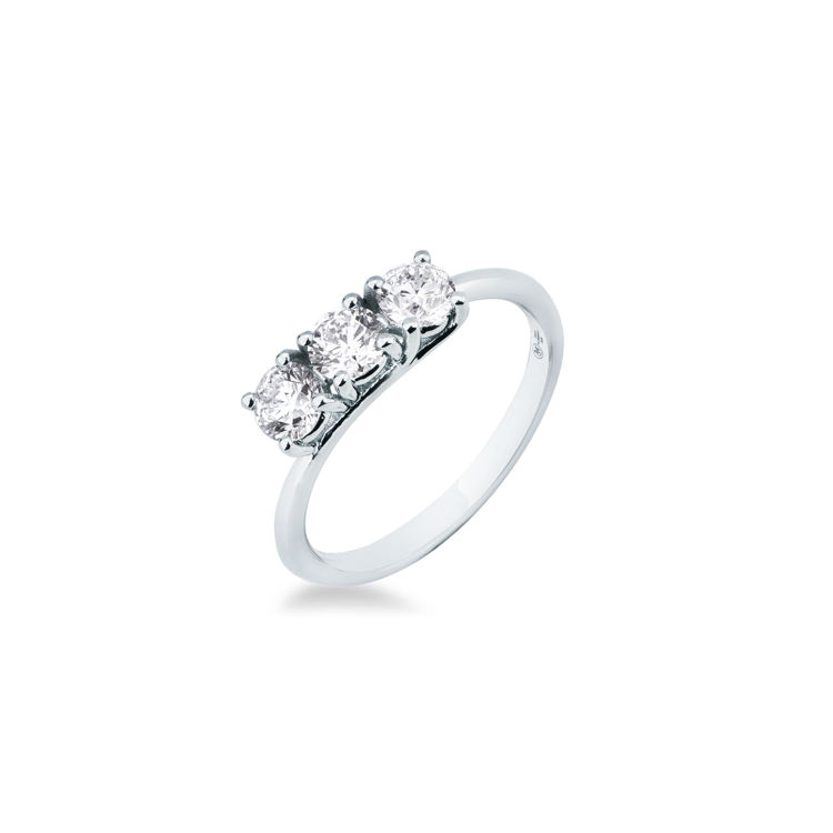 Picture of Ring with diamond in white gold