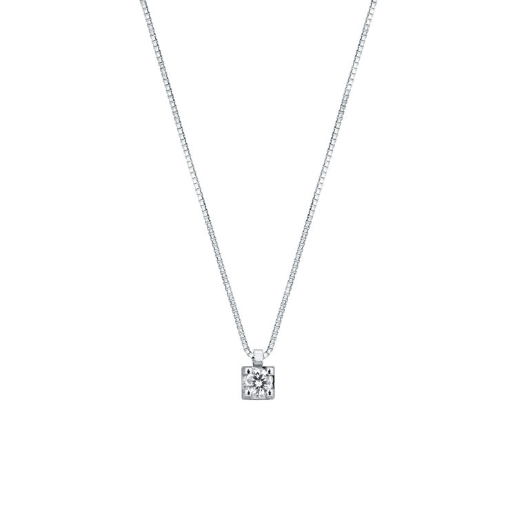 Picture of Necklace with diamond in white gold