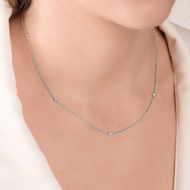 Picture of Necklace with diamond in white gold