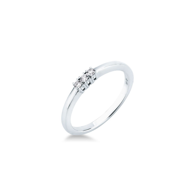 Picture of Ring with diamond in white gold