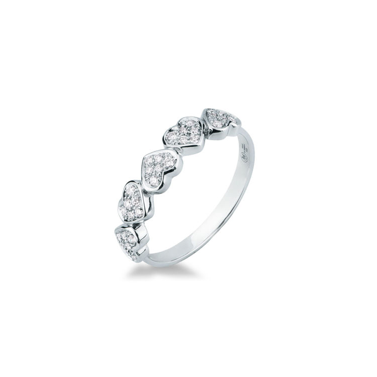 Picture of Ring with diamond in white gold