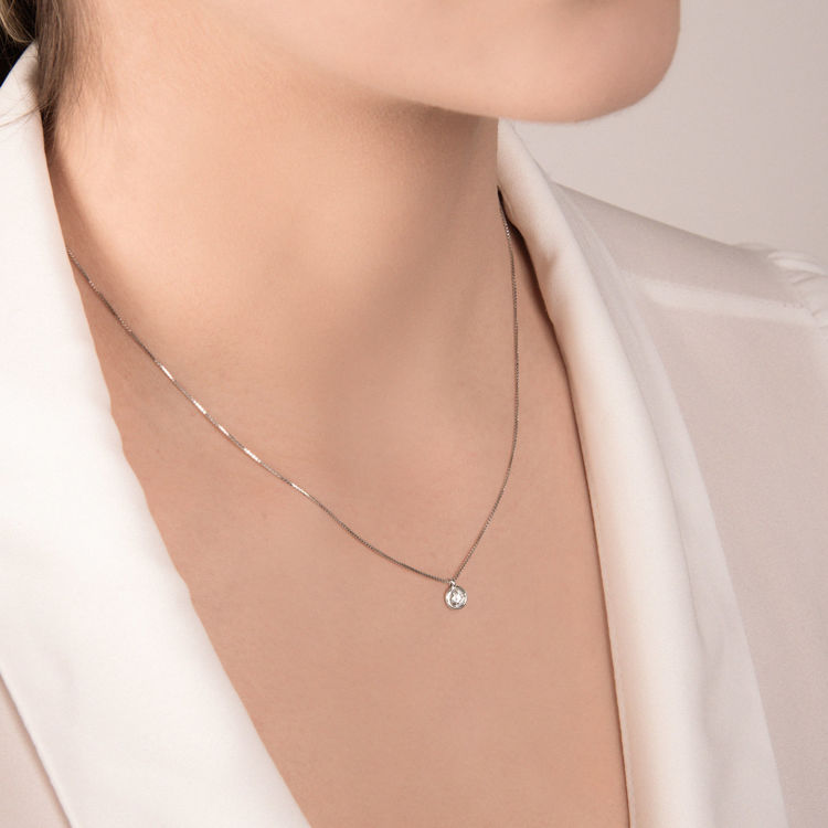 Picture of Necklace with diamond in white gold