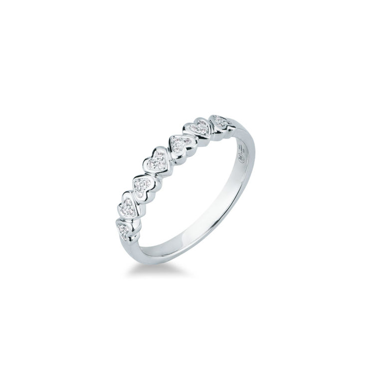 Picture of Ring with diamond in white gold