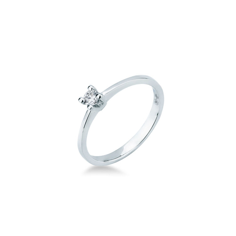 Picture of Solitaire ring with diamond in white gold