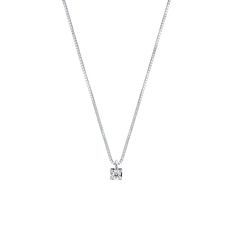 Picture of Necklace with diamond in white gold