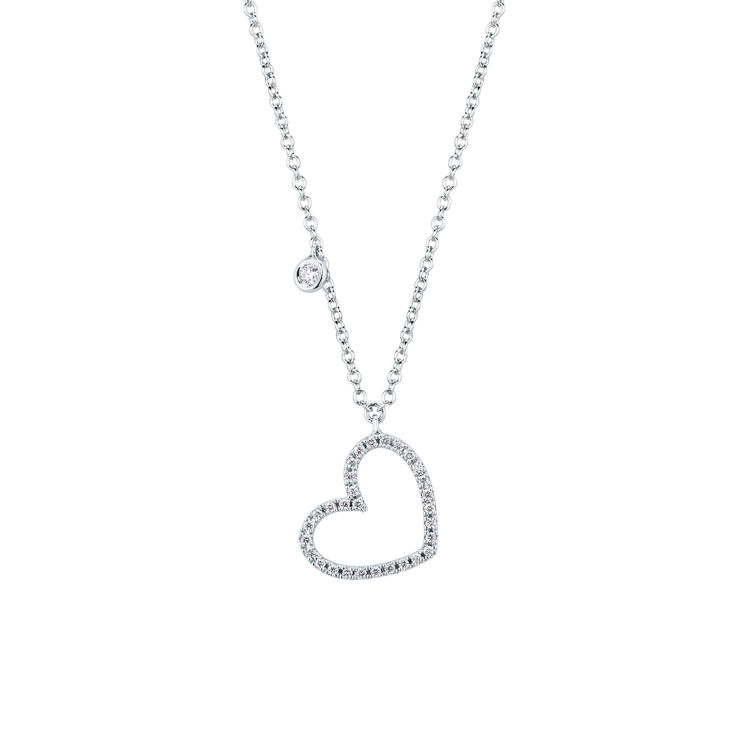 Picture of Necklace with diamond in white gold