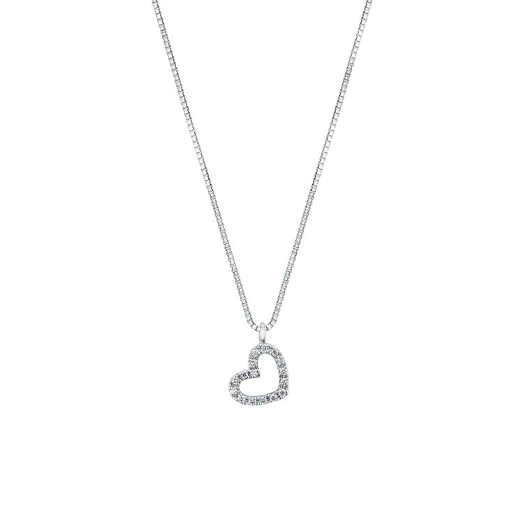 Picture of Necklace with diamond in white gold