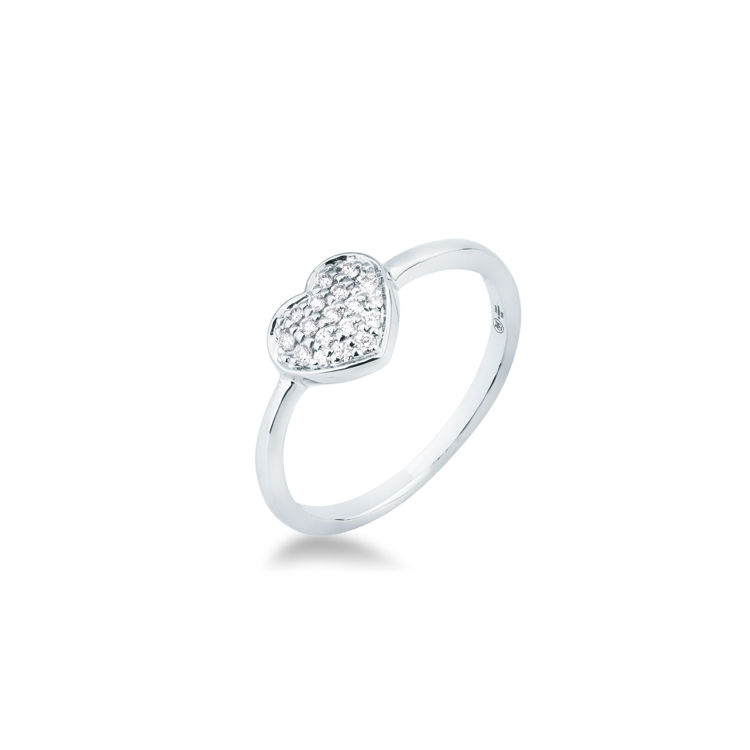 Picture of Ring with diamond in white gold