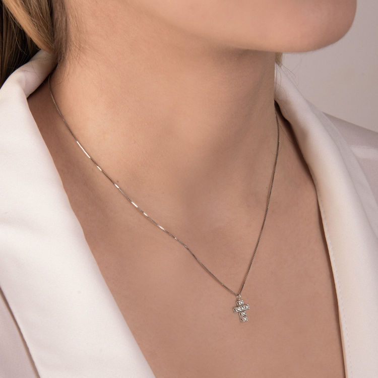 Picture of Necklace with diamond in white gold