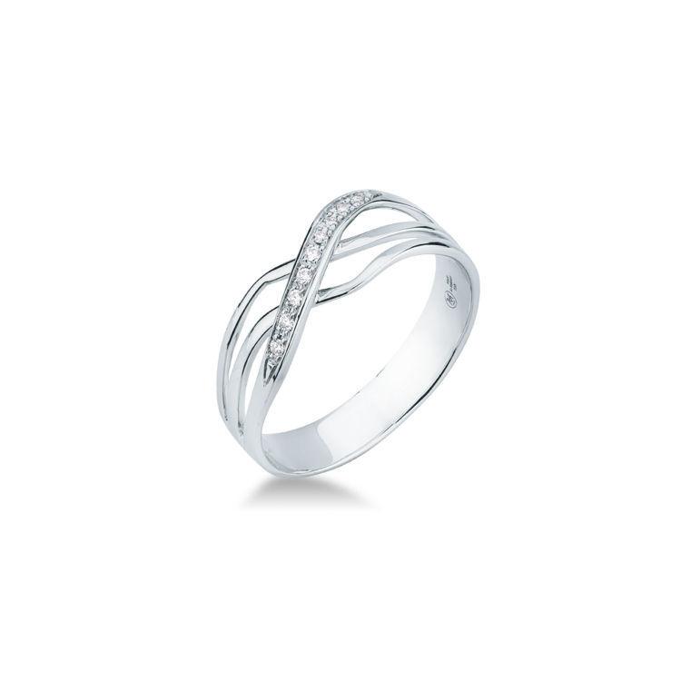 Picture of Ring with diamond in white gold