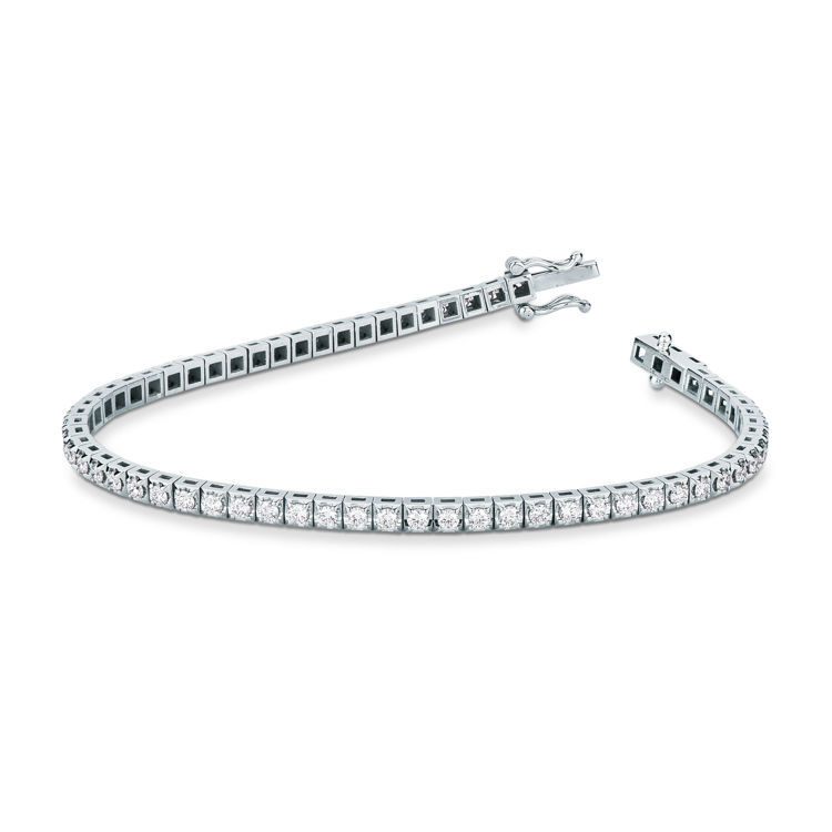 Immagine di Bracciale con Diamante in Oro Bianco