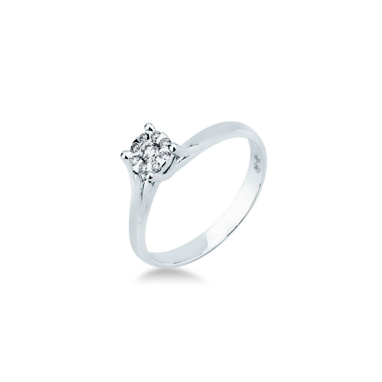 Picture of Ring with diamond in white gold