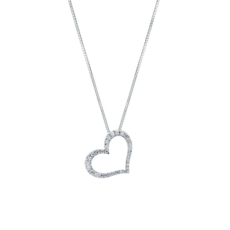 Picture of Necklace with diamond in white gold