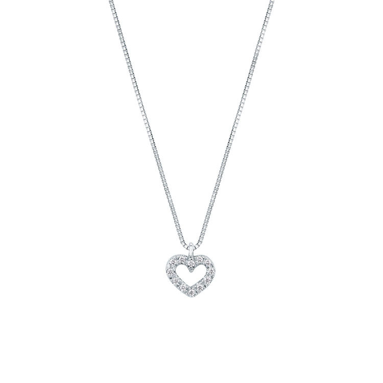 Picture of Necklace with diamond in white gold