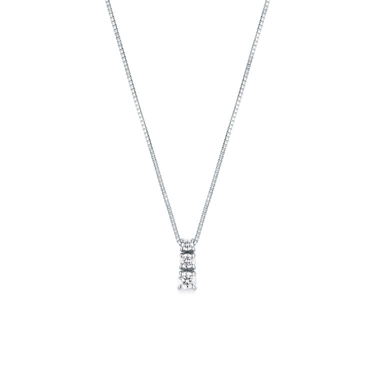 Picture of Necklace with diamond in white gold