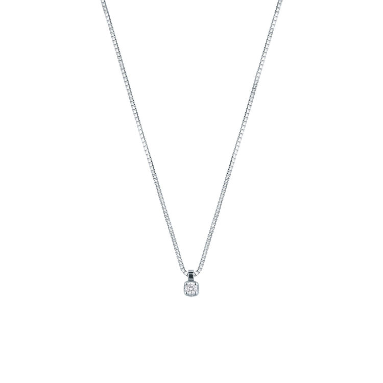 Picture of Necklace with diamond in white gold