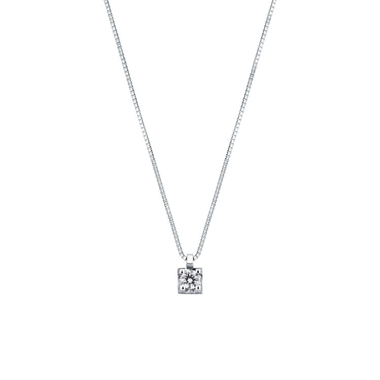 Picture of Necklace with diamond in white gold