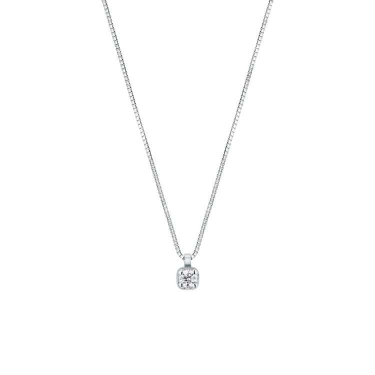 Picture of Necklace with diamond in white gold