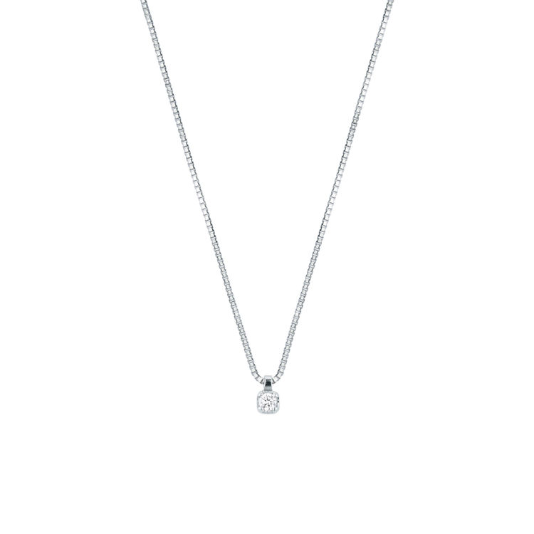 Picture of Necklace with diamond in white gold