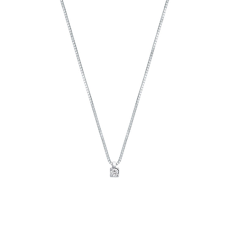 Picture of Necklace with diamond in white gold