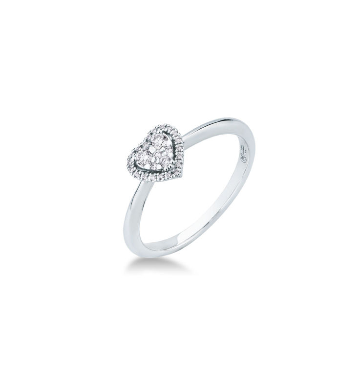 Picture of Ring with diamond in white gold