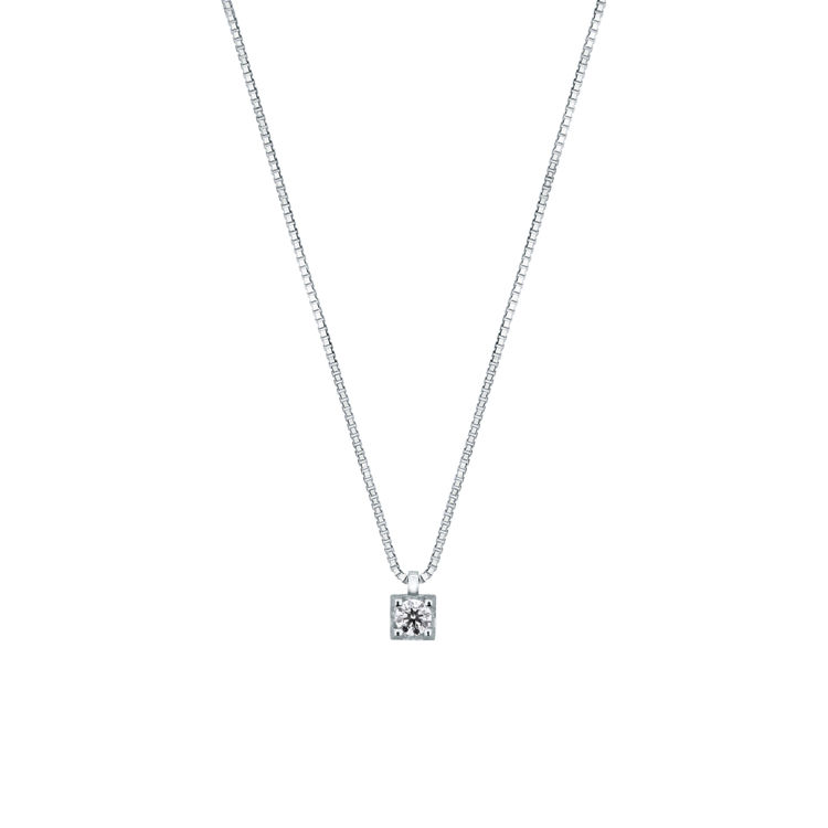 Picture of Necklace with diamond in white gold