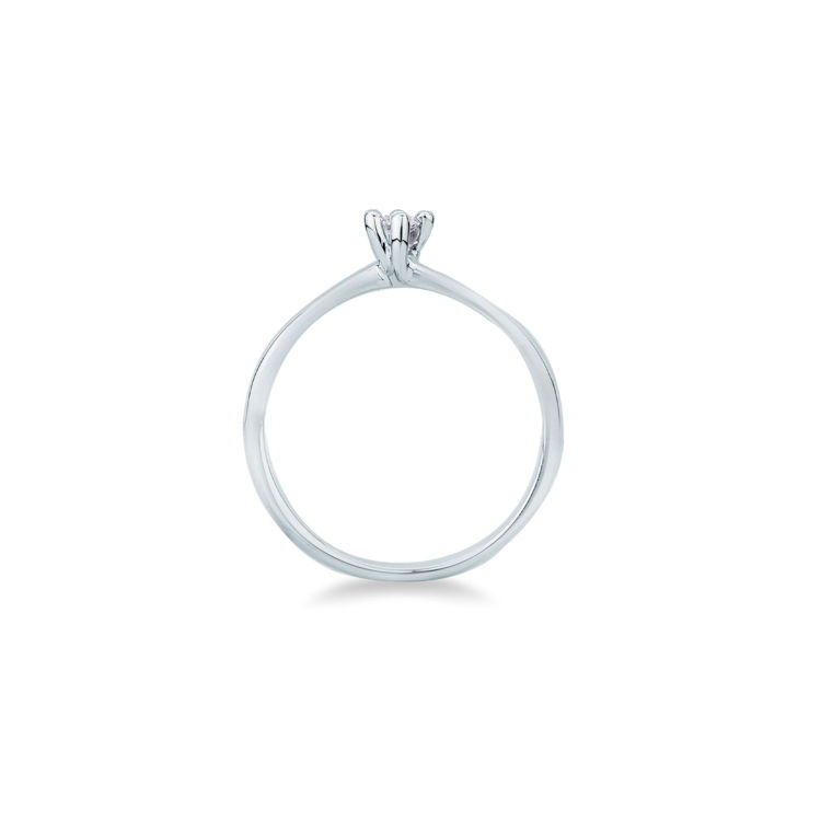 Picture of Solitaire ring with diamond in white gold