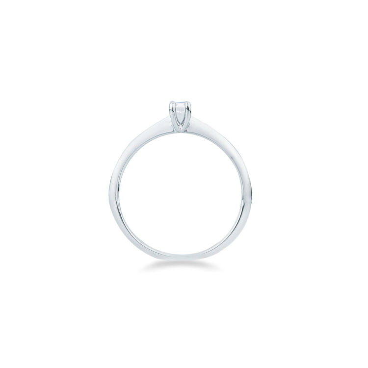 Picture of Solitaire ring with diamond in white gold