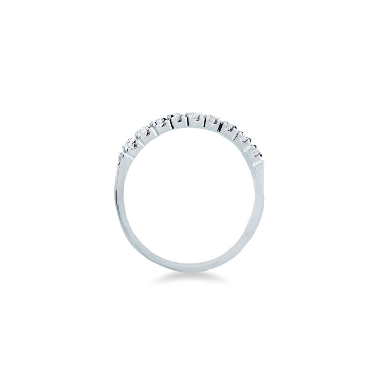 Picture of Riviera ring with diamond in white gold