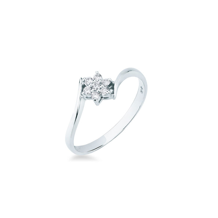 Picture of Ring with diamond in white gold