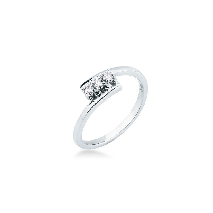 Picture of Ring with diamond in white gold