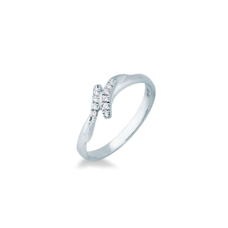 Picture of Ring with diamond in white gold