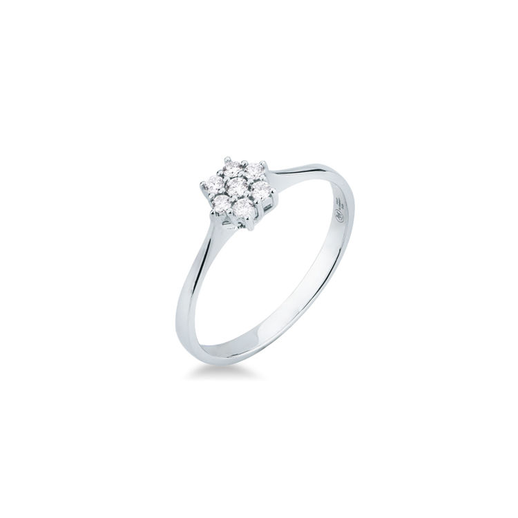 Picture of Ring with diamond in white gold