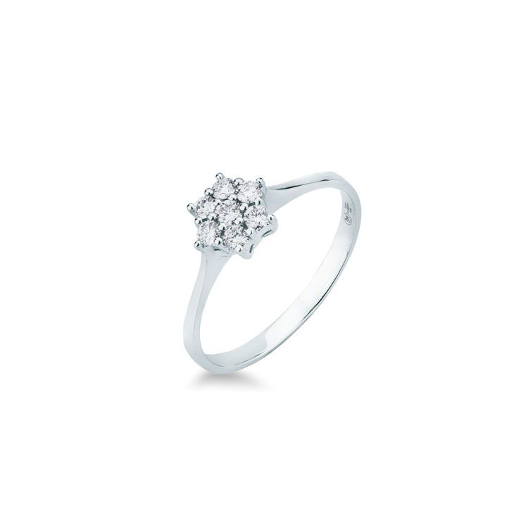 Picture of Ring with diamond in white gold