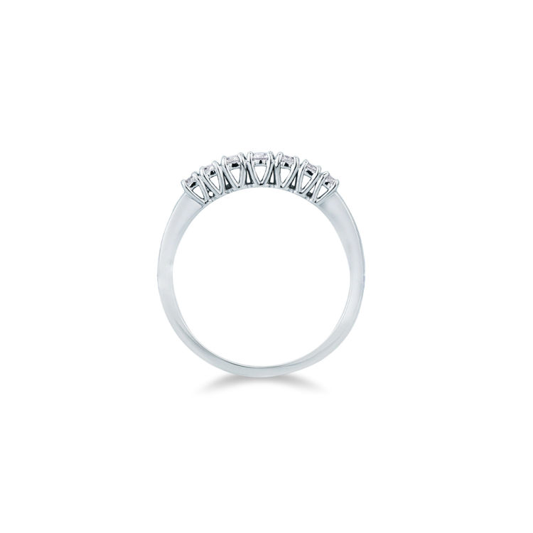 Picture of Riviera ring with diamond in white gold