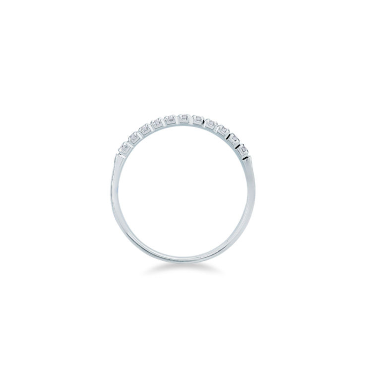 Picture of Riviera ring with diamond in white gold