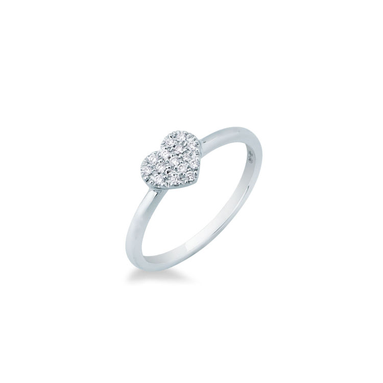 Picture of Ring with diamond in white gold